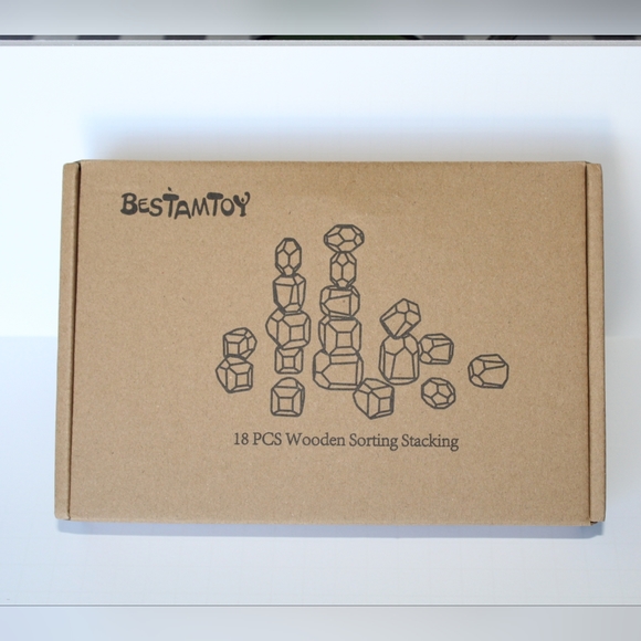 ✨🆕✨ Wooden Sorting Stacking Stones/ Rocks - Picture 7 of 9